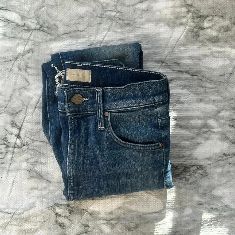 MOTHER // High Waisted Rascal Ankle Slit Flip